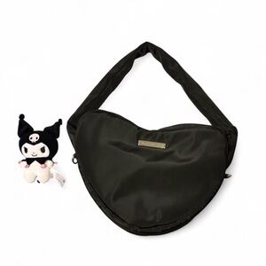 Madden Girl Black Heart Shoulder Bag